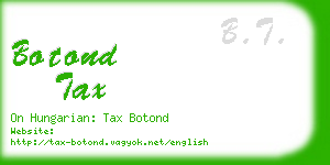 botond tax business card